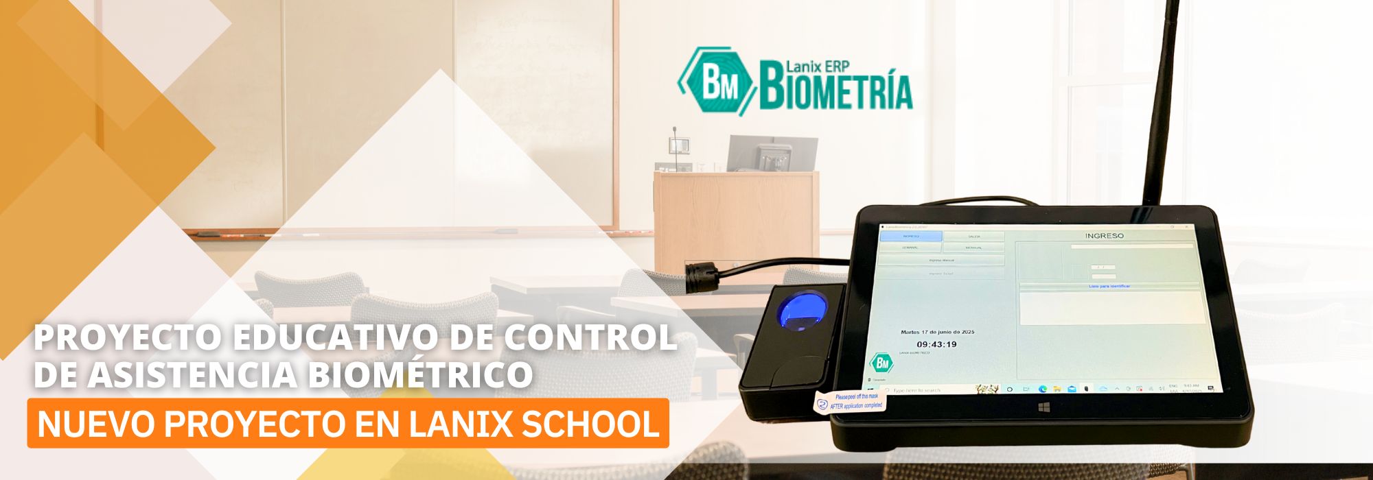 Lanix ERP y Lanix School sistema biométrico
